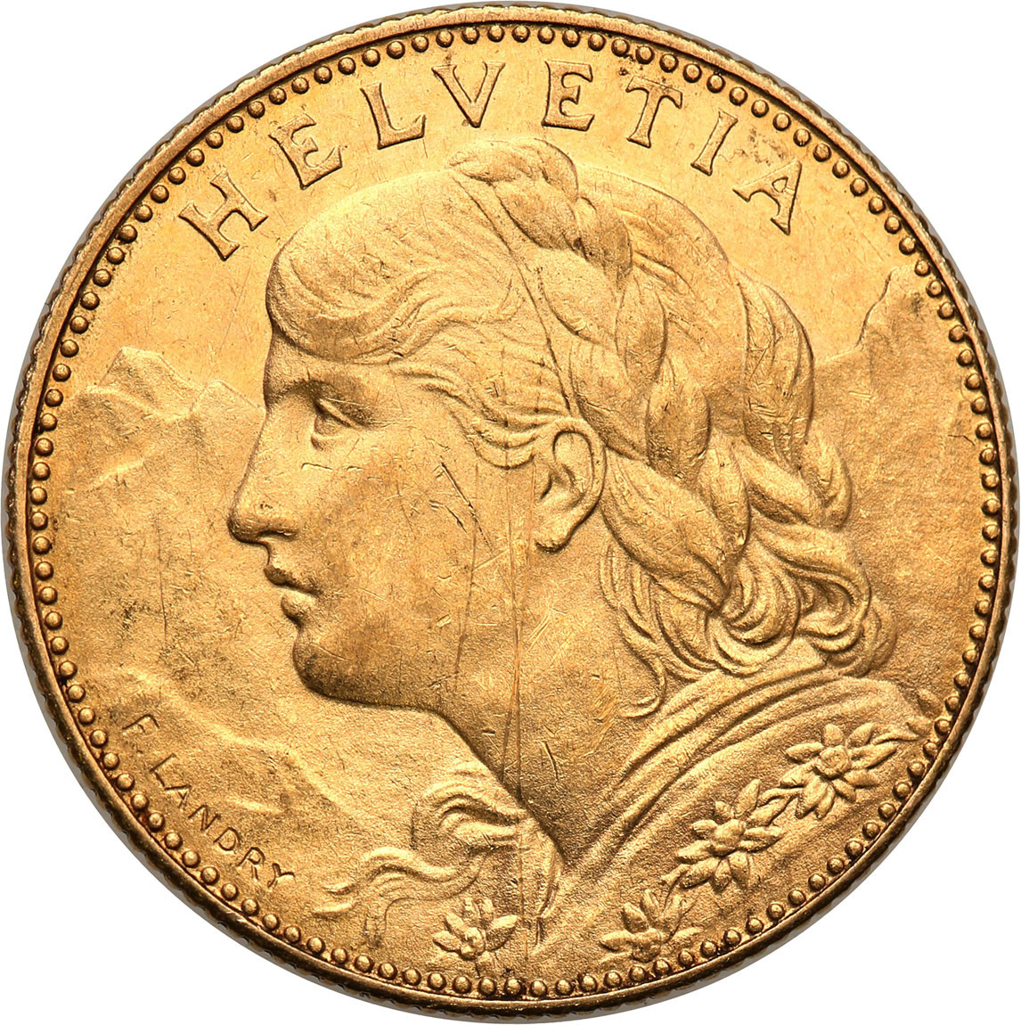 Szwajcaria. 10 franków 1911 B, Berno
